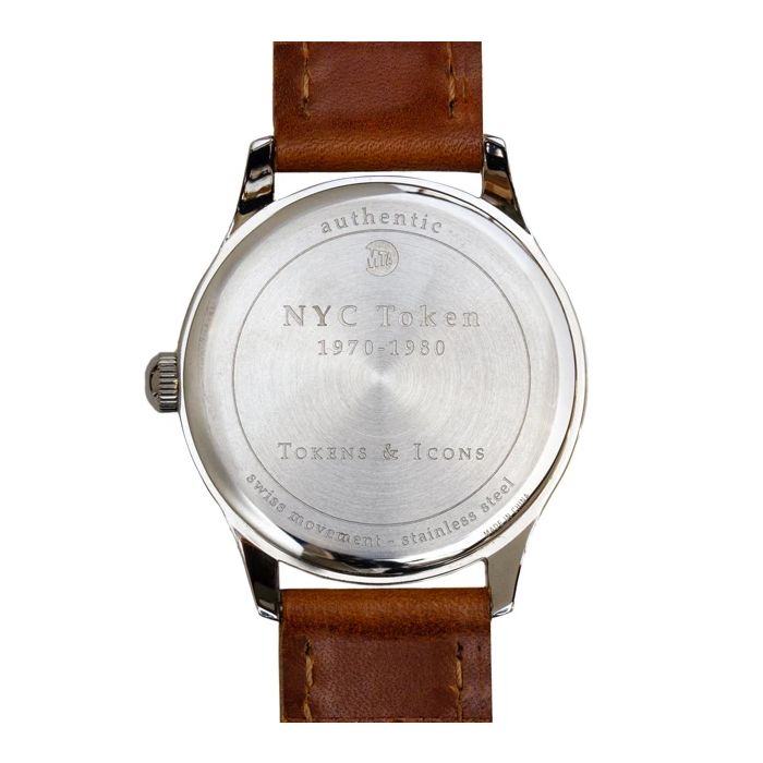 NYC Subway Cognac Token & Revenue Bag Watch