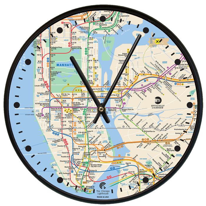【ニューヨーク MTA】 2種類 地下鉄MAP 腕時計 NYC Subway Map Clock