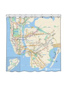 NYC Subway Map Shower Curtain