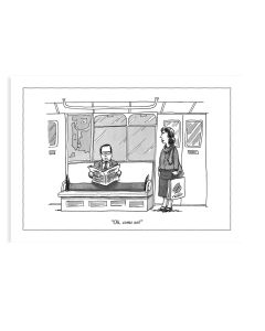 Manspreading New Yorker Postcard