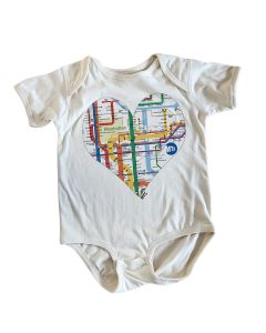 Baby Romper NYC Subway Diagram Map