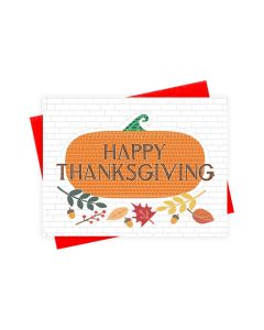 Happy Thanksgiving Subway Tile Holiday Card