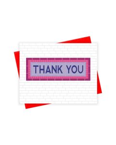 Thank you Subway Tile Note Card