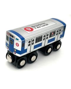 NYC Subway Wooden 9 Train Platinum Mist