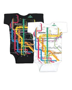 Baby Romper NYC Subway Diagram Map