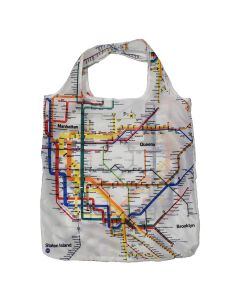 White NYC Subway Diagram Map Shopper's Tote