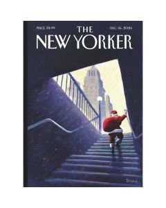 Seasonal Delivery Subway Santa Holiday Card