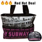 Subway Train Tote and Pouch Bundle