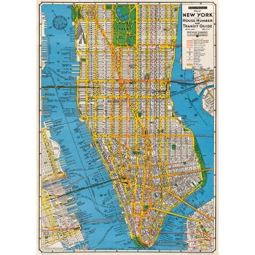 New York City Map with House Guide Wrap