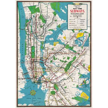 Elevated Lines Subway Map Wrap