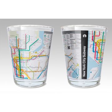 NYC Subway Diagram Map Shot Glass
