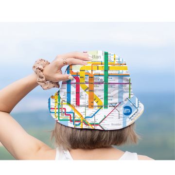 NYC Subway Diagram Map Adult Bucket Hat