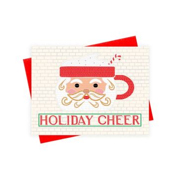 Santa Subway Tile Holiday Card