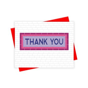 Thank you Subway Tile Note Card
