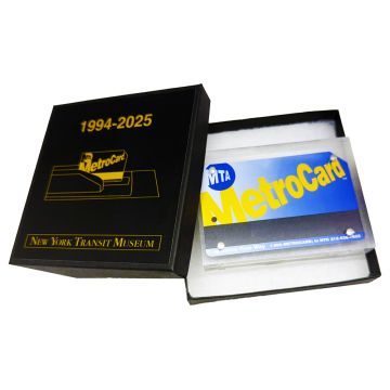 Framed Blue MetroCard with Box