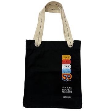 New York Transit Museum 50 Years Black Tote