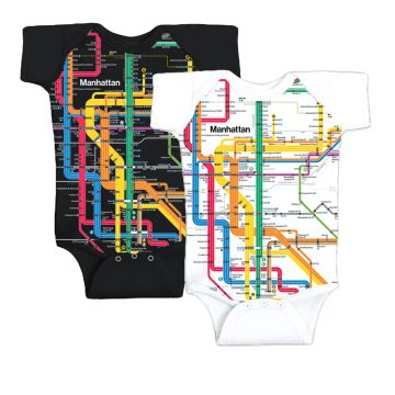 Baby Romper NYC Subway Diagram Map