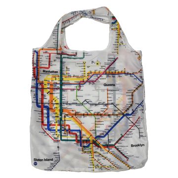 White NYC Subway Diagram Map Shopper's Tote