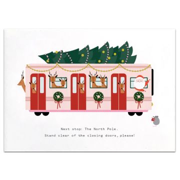 Next Stop North Pole Holiday Card