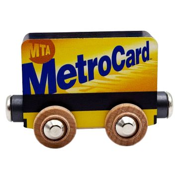 Wood MetroCard Train