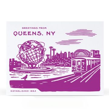 Greetings From Queens Notecard