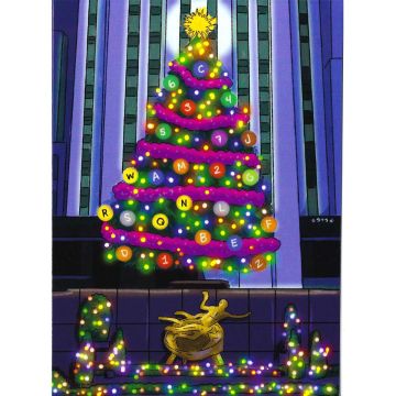Subway Tree at Rockefeller Notecard