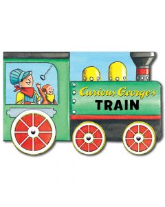Curious George's Train Shaped Board Book