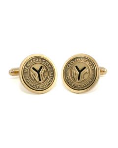 NYC Subway Token Gold-Plated Cufflinks