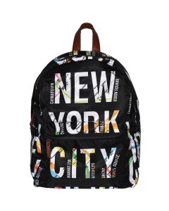 NYC Black Vignelli Backpack