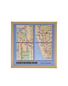 New York Subway Map Coaster Set