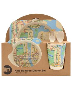 NYC Subway Kids Map Bamboo Bowl Set