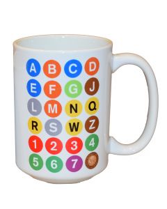 White ABC 15oz Mug