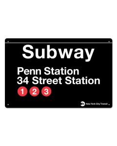 Penn Station Small Metal Sign