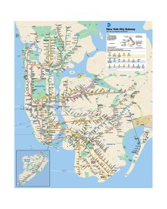 NYC Subway Platform Map Poster (Large)