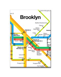 White Vignelli Brooklyn Magnet