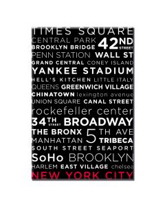 New York City Words Magnet