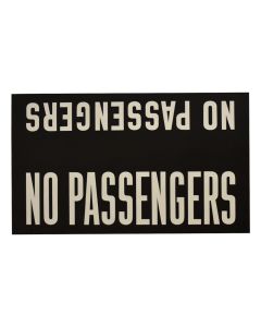 Roll Sign No Passengers