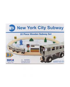 20 Piece Wooden New York Subway Train Set
