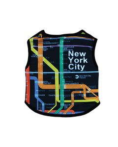 NYC Map Dog Shirt Black