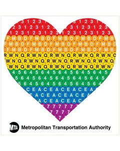 Sticker MTA Pride Rainbow Heart