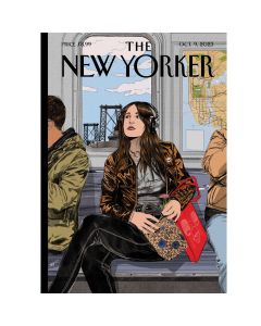 On The M Train - New Yorker Notecard