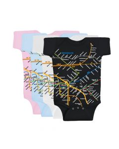Baby Romper Brooklyn Subway Map