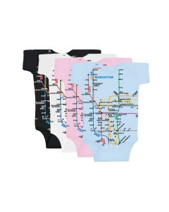 Baby Romper Manhattan Subway Map
