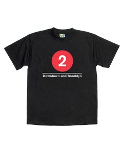 Subway T-Shirt 2 Train (Downtown and Brooklyn)