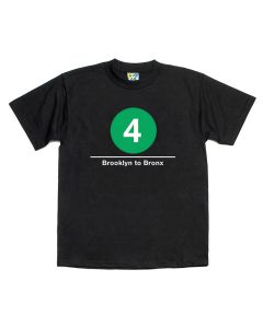 Subway T-Shirt 4 Train (Brooklyn to Bronx)