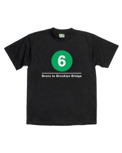 Subway T-Shirt 6 Train (Bronx to Brooklyn Bridge)