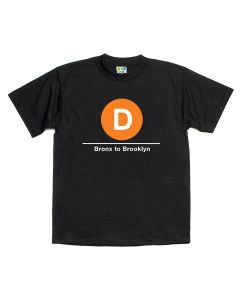 Subway T-Shirt D Train (Bronx to Brooklyn)