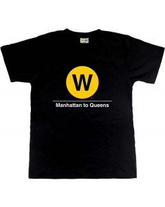 Subway T-Shirt W Train (Manhattan to Queens)