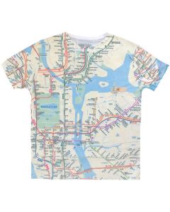 NYC Subway Adult "All-Over Map Tee"