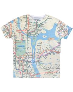 NYC Subway Adult "All-Over Map Tee"